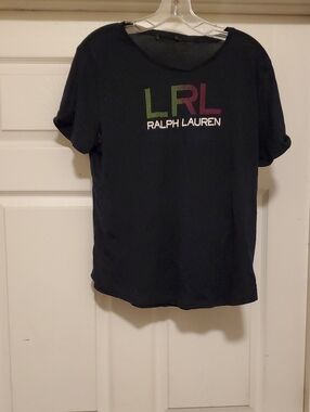 Ralph Lauren Black LRL Logo Short Sleeve Tee